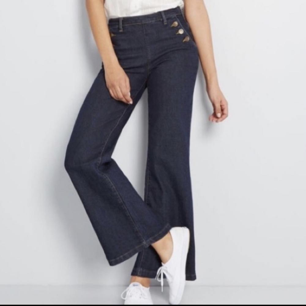 Modcloth Madison Sailor Wide Leg Jeans